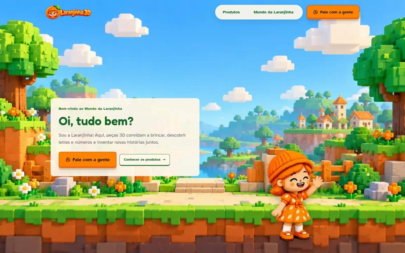 Capa do case Site Laranjinha 3D
